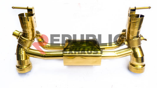 Ferrari 488 GTB & Spider 2016 2017 2018 2019 2020 (3.9T) with Aftermarket Parts - Catback Exhaust with Valve Titanium / Stainless Steel from Republic Exhaust