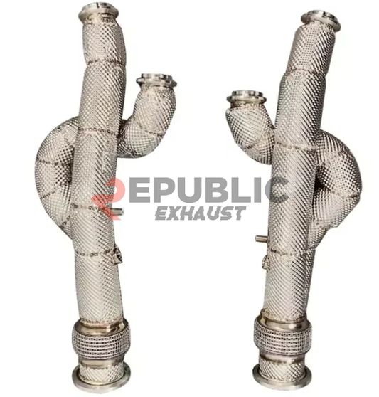 Lamborghini Aventador LP740 2012 2013 2014 2015 2016 2017 2018 2019 2020 2021 2022 2023 with Aftermarket Parts - 100 & 200 & 300 CELL & Test Pipe/No Cat Downpipe Stainless Steel from Republic Exhaust
