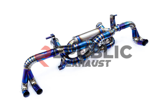 Lamborghini Huracan LP580 2015 2016 2017 2018 2019 2020 2021 2022 2023 2024 with Aftermarket Parts - Catback Exhaust with Valve Titanium / Stainless Steel from Republic Exhaust