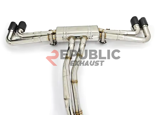 Lamborghini Urus 2019-ON (4.0T V8) with Aftermarket Parts - Catback Exhaust Quad Exit with Valve Stainless Steel from Republic Exhaust