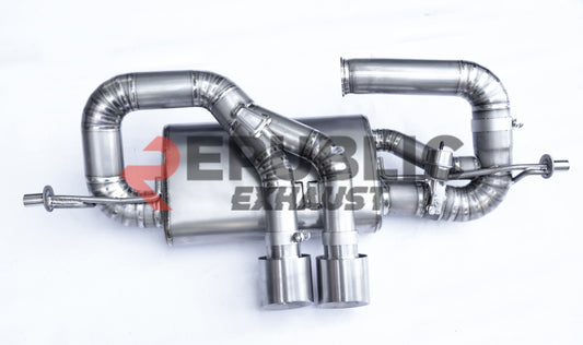 Lotus Evora Base GT GT410 2018 2019 2020 2021 (3.5T) with Aftermarket Parts - Axle-back Exhaust Center Exit with Valve Titanium / Stainless Steel from Republic Exhaust