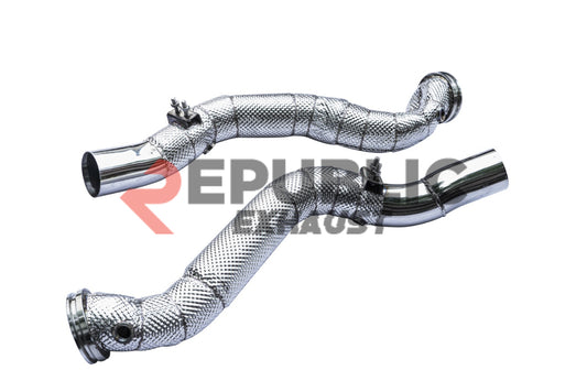 Maserati Quattroporte 2014-ON (3.0T RWD/AWD) with Aftermarket Parts - 100 & 200 & 300 CELL & Test Pipe/No Cat Downpipe Stainless Steel from Republic Exhaust