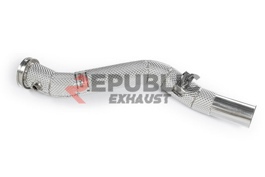 Republic Exhaust 100 & 200 & 300 CELL & Test Pipe/No Cat Downpipe for Maserati Quattroporte RWD 2014-ON Stainless Steel