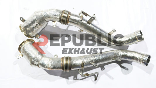 McLaren 540C 570S 570GT 2016 2017 2018 2019 2020 with Aftermarket Parts - 100 & 200 & 300 CELL & Straight Pipe Headers Stainless Steel from Republic Exhaust