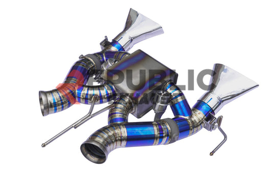McLaren 650S 2012 2013 2014 2015 2016 (3.8T) with Aftermarket Parts - Catback Exhaust Straight Pipe Titanium / Stainless Steel from Republic Exhaust
