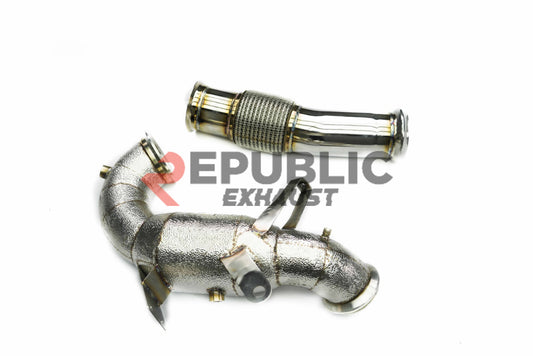 Mercedes Benz CLA-Class CLA45 C118 2020-ON with Aftermarket Parts - 100 & 200 & 300 CELL & Test Pipe/No Cat Downpipe Stainless Steel from Republic Exhaust