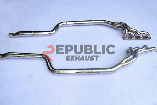 Mercedes Benz W204 Facelift C63 2012 2013 2014 with Aftermarket Parts - 100 & 200 & 300 CELL & Straight Pipe Headers & Frontpipe Stainless Steel from Republic Exhaust