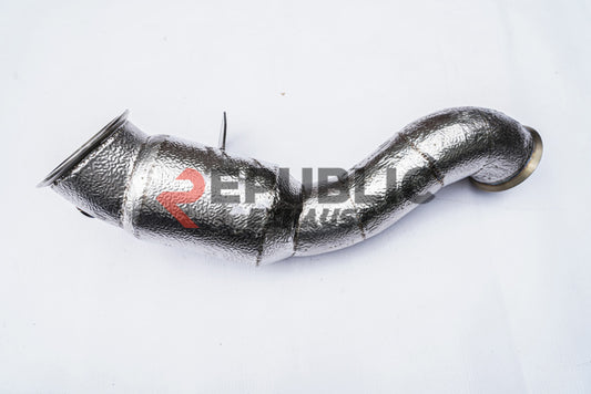 Mercedes Benz E-Class W213 E300 E200 2017 2018 2019 2020 2021 2022 2023 with Aftermarket Parts - 100 & 200 & 300 CELL & Test Pipe/No Cat Downpipe Stainless Steel from Republic Exhaust