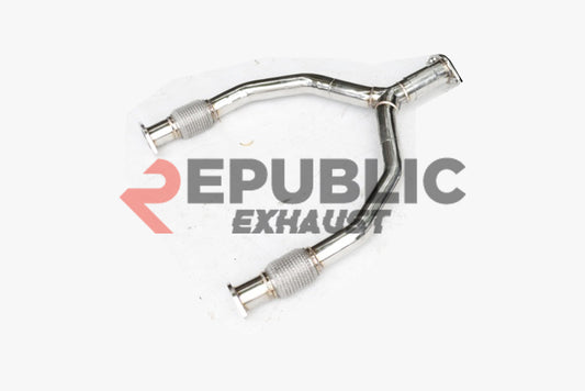 Nissan 370Z Nismo Sport Touring Base Fairlady Z Z34 2009 2010 2011 2012 2013 2014 2015 2016 2017 2018 2019 2020 with Aftermarket Parts - Y-Pipe Exhaust Titanium / Stainless Steel from Republic Exhaust