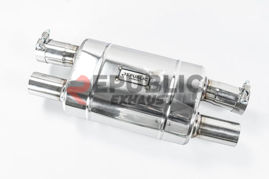 Porsche 991.2 Carrera Base/S/T/Targa/4/4S/GTS 2017 2018 2019 (3.0T) with Aftermarket Parts - Axle-back Exhaust Quad Exit Tips Titanium / Stainless Steel from Republic Exhaust