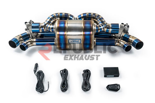 Porsche 911 992.1 Carerra Base/S/T/4/4S/Targa 4/Targa 4S/GTS 2020 2021 2022 2023 2024 & 992.2 Carerra Base/S/T/4/4S/Targa 4/Targa 4S 2025-ON (3.0T) with Aftermarket Parts - Axle-back Exhaust with Valve Titanium / Stainless Steel from Republic Exhaust