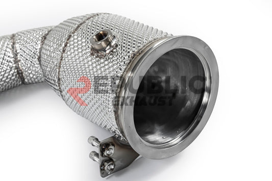 Republic Exhaust 100 & 200 & 300 CELL & Test Pipe/No Cat Downpipe for Porsche 992.1 Carerra Base/S/T/4/4S/Targa 4/Targa 4S/GTS 2020-ON Stainless Steel