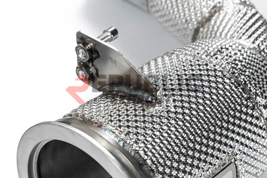 Republic Exhaust 100 & 200 & 300 CELL & Test Pipe/No Cat Downpipe for Porsche 992.1 Carerra Base/S/T/4/4S/Targa 4/Targa 4S/GTS 2020-ON Stainless Steel