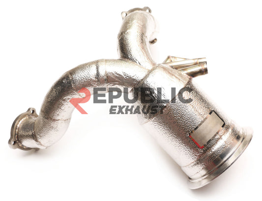 Porsche Cayenne 9Y0 9Y3 2018-ON (3.0T) with Aftermarket Parts - V2 100 & 200 & 300 CELL & Test Pipe/No Cat Downpipe Stainless Steel from Republic Exhaust