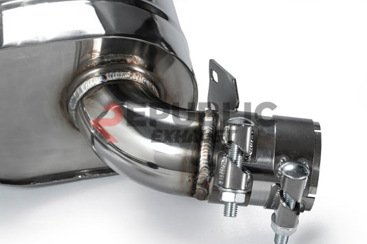 Porsche Cayman/Boxster 987.2 2009 2010 2011 2012 with Aftermarket Parts - Axle-back Exhaust Center Exit Titanium / Stainless Steel from Republic Exhaust