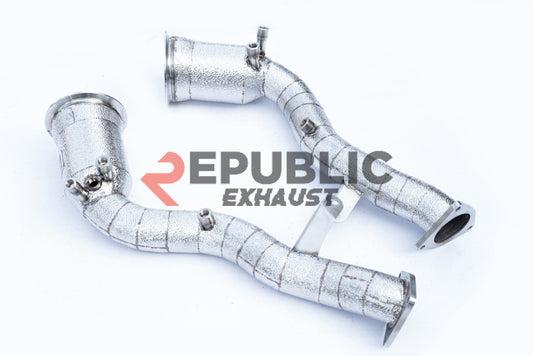 Porsche Macan 95B.2 GTS 2019 2020 2021 (2.9T) with Aftermarket Parts - 100 & 200 & 300 CELL & Test Pipe/No Cat Downpipe Stainless Steel from Republic Exhaust