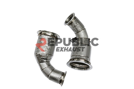 Porsche Panamera 4S 971.1 971.2 2017 2018 2019 2020 2021 2022 2023 (2.9T) with Aftermarket Parts - 100 & 200 & 300 CELL & Test Pipe/No Cat Downpipe Stainless Steel from Republic Exhaust