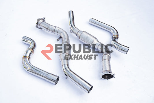 Porsche Panamera 970 970.1 S/4S/GTS 2010 2011 2012 2013 (4.8L) with Aftermarket Parts - 100 & 200 & 300 CELL & Straight Pipe Headers Stainless Steel from Republic Exhaust