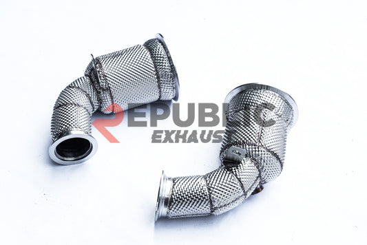 Porsche Panamera 976 Base 4 4S E-Hybird 2024-ON (2.9T) with Aftermarket Parts - 100 & 200 & 300 CELL & Test Pipe/No Cat Downpipe Stainless Steel from Republic Exhaust