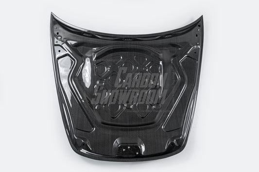 Porsche Panamera & 4 & 4S & GTS & Turbo & Turbo S 971 2017 2018 2019 2020 with Aftermarket Parts - Hood Bonnet Double-sided Pre-preg Carbon Fiber from TAKD Carbon