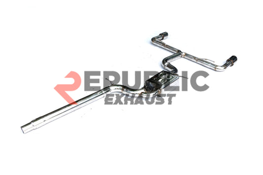 Volkswagen Golf GTI MK7 MK7.5 2015 2016 2017 2018 2019 2020 2021 (2.0T) with Aftermarket Parts - Catback Exhaust Dual Exit Tips with Valve Titanium / Stainless Steel from Republic Exhaust