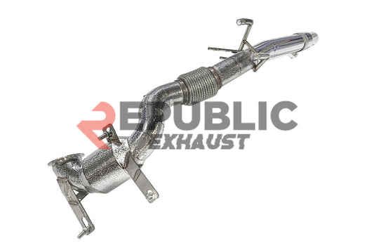 Volkswagen Golf MK8 2022-ON (1.4T) with Aftermarket Parts - 100 & 200 & 300 CELL & Test Pipe/No Cat Downpipe Stainless Steel from Republic Exhaust