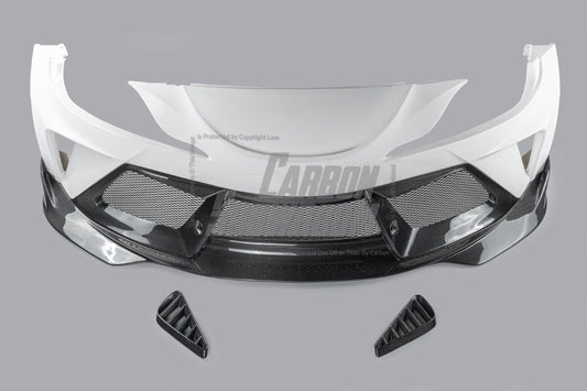 Toyota Supra MK5 A90 A91 3.0 2.0 2020 2021 2022 2023 2024 with Aftermarket Parts - Alerion Widebody Front Bumper & Lip Carbon Fiber / FRP from Robot Craftsman