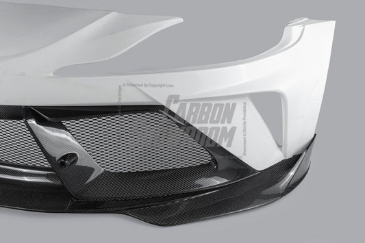 Toyota Supra MK5 A90 A91 3.0 2.0 2020 2021 2022 2023 2024 with Aftermarket Parts - Alerion Widebody Front Bumper & Lip Carbon Fiber / FRP from Robot Craftsman