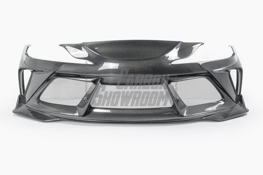 Toyota Supra MK5 A90 A91 3.0 2.0 2020-ON with Aftermarket Parts - "Alerion" Narrow Body Front Bumper & Lip Carbon Fiber / FRP from Robot Craftsman
