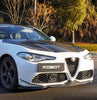 Alfa Romeo Giulia Sport Veloce Ti Sprint RWD AWD 2017 2018 2019 2020 2021 2022 2023 2024 (not suitable for Base and Lusso front bumpers) with Aftermarket Parts - "HIDROGAI" Front Lip Splitter Carbon Fiber / FRP from Robot Craftsman