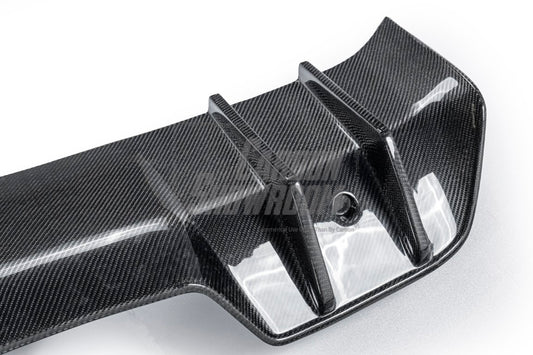 Ford Mustang Ecoboost V6 GT March1 Bullitt S550.1 S550.2 2015-2023 (note: dual exhaust tips) with Aftermarket Parts - CAVALIER Rear Diffuser Carbon Fiber/FRP from Robot Craftsman