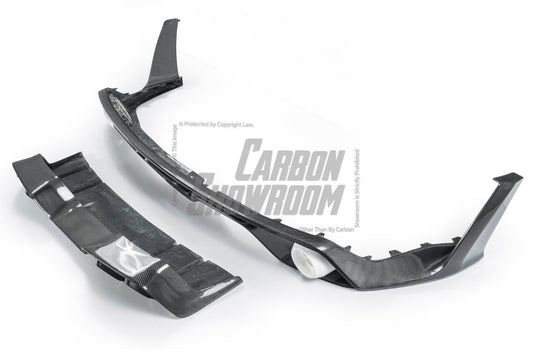 Ford Mustang Ecoboost V6 GT March1 Bullitt S550.1 S550.2 2015-2023 (note: dual exhaust tips) with Aftermarket Parts - CAVALIER Rear Diffuser Carbon Fiber/FRP from Robot Craftsman