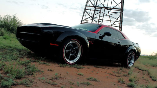 Challenger Demon Redeye Hellcat T/A Scat Pack 392 SRT R/T SXT SE 2008 2009 2010 2011 2012 2013 2014 2015 2016 2017 2018 2019 2020 2021 2022 2023 with Aftermarket Parts - "CHOPPER" Front Bumper Carbon Fiber / FRP from Robot Craftsman