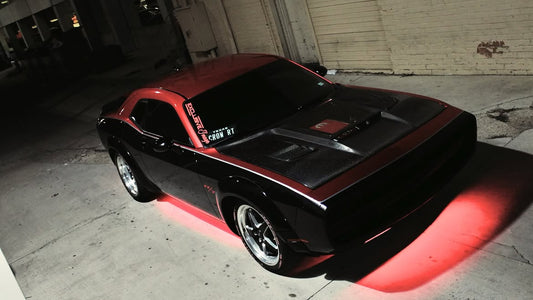 Challenger Demon Redeye Hellcat T/A Scat Pack 392 SRT R/T SXT SE 2008 2009 2010 2011 2012 2013 2014 2015 2016 2017 2018 2019 2020 2021 2022 2023 with Aftermarket Parts - "CHOPPER" Front Bumper Carbon Fiber / FRP from Robot Craftsman