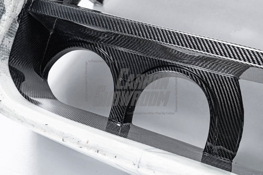 Dodge Challenger Demon Redeye Hellcat T/A Scat Pack 392 SRT R/T SXT SE 2008 2009 2010 2011 2012 2013 2014 2015 2016 2017 2018 2019 2020 2021 2022 2023 with Aftermarket Parts - "CHOPPER" Front Bumper Carbon Fiber / FRP from Robot Craftsman