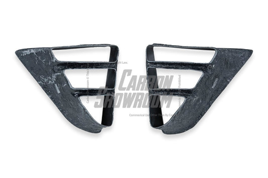 Tesla Model 3 Performance Long Range Standard Base 2017 2018 2019 2020 2021 2022 2023 with Aftermarket Parts - Crypton Front Bumper & Lip Carbon Fiber / FRP from Robot Craftsman