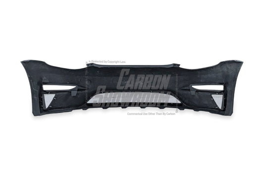 Tesla Model 3 Performance Long Range Standard Base 2017 2018 2019 2020 2021 2022 2023 with Aftermarket Parts - Crypton Front Bumper & Lip Carbon Fiber / FRP from Robot Craftsman