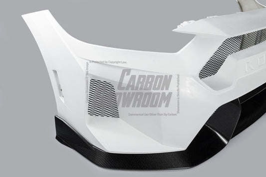 Ford Mustang S650 2.3 Ecoboost 5.0 GT Dark Horse 2024-ON with Aftermarket Parts - DARKSTAR Front Bumper & Lip Carbon Fiber / FRP from Robot Craftsman