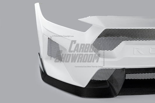 Ford Mustang S650 2.3 Ecoboost 5.0 GT Dark Horse 2024-ON with Aftermarket Parts - DARKSTAR Front Bumper & Lip Carbon Fiber / FRP from Robot Craftsman