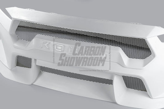 Ford Mustang S650 2.3 Ecoboost 5.0 GT Dark Horse 2024-ON with Aftermarket Parts - DARKSTAR Front Bumper & Lip Carbon Fiber / FRP from Robot Craftsman