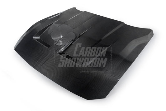 Ford Mustang S650 2.3 Ecoboost 5.0 GT Dark Horse 2024-ON with Aftermarket Parts - DARKSTAR Hood Carbon Fiber / FRP from Robot Craftsman