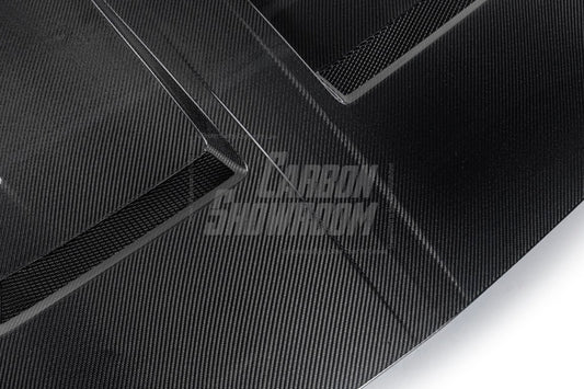 Ford Mustang S650 2.3 Ecoboost 5.0 GT Dark Horse 2024-ON with Aftermarket Parts - DARKSTAR Hood Carbon Fiber / FRP from Robot Craftsman