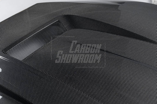 Ford Mustang S650 2.3 Ecoboost 5.0 GT Dark Horse 2024-ON with Aftermarket Parts - DARKSTAR Hood Carbon Fiber / FRP from Robot Craftsman