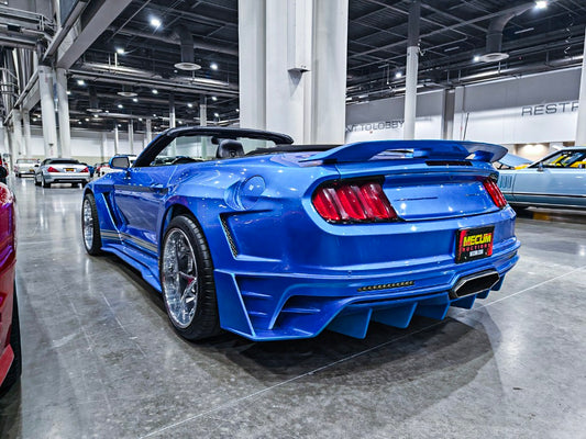 Upgrade Your Ford Mustang Ecoboost V6 GT March1 Bullitt S550.1 S550.2 2015 2016 2017 2018 2019 2020 2021 2022 2023 with Aftermarket Parts - DAWN & DUSK Rear Bumper & Diffuser & Exhaust Tip Trim Carbon Fiber / FRP from Robot Craftsman