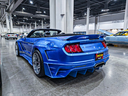 Upgrade Your Ford Mustang Ecoboost V6 GT March1 Bullitt S550.1 S550.2 2015 2016 2017 2018 2019 2020 2021 2022 2023 with Aftermarket Parts - DAWN & DUSK Rear Bumper & Diffuser & Exhaust Tip Trim Carbon Fiber / FRP from Robot Craftsman