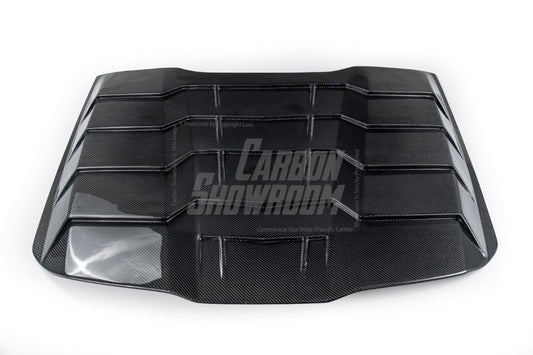 Ford Mustang Ecoboost V6 GT March1 Bullitt S550.1 S550.2 2015 2016 2017 2018 2019 2020 2021 2022 2023 with Aftermarket Parts - "DAWN & DUSK" Rear Window Louvers Carbon Fiber / FRP from Robot Craftsman
