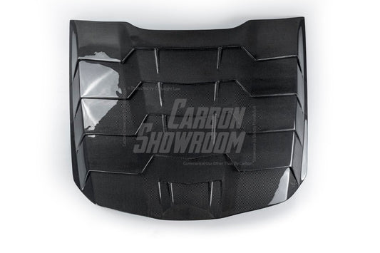 Ford Mustang Ecoboost V6 GT March1 Bullitt S550.1 S550.2 2015 2016 2017 2018 2019 2020 2021 2022 2023 with Aftermarket Parts - "DAWN & DUSK" Rear Window Louvers Carbon Fiber / FRP from Robot Craftsman