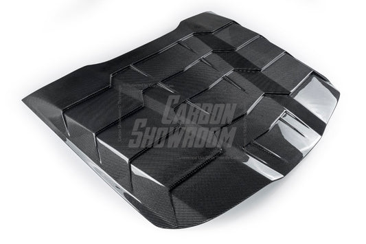 Ford Mustang Ecoboost V6 GT March1 Bullitt S550.1 S550.2 2015 2016 2017 2018 2019 2020 2021 2022 2023 with Aftermarket Parts - "DAWN & DUSK" Rear Window Louvers Carbon Fiber / FRP from Robot Craftsman