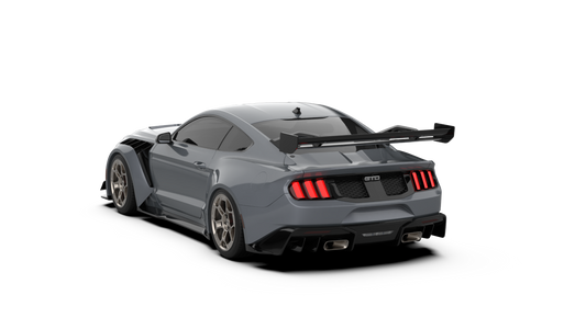 Ford Mustang Ecoboost V6 GT March1 Bullitt S550.1 S550.2 2015 2016 2017 2018 2019 2020 2021 2022 2023 with Aftermarket Parts - GTD Style Rear Bumper & Diffuser Carbon Fiber / FRP from Robot Craftsman