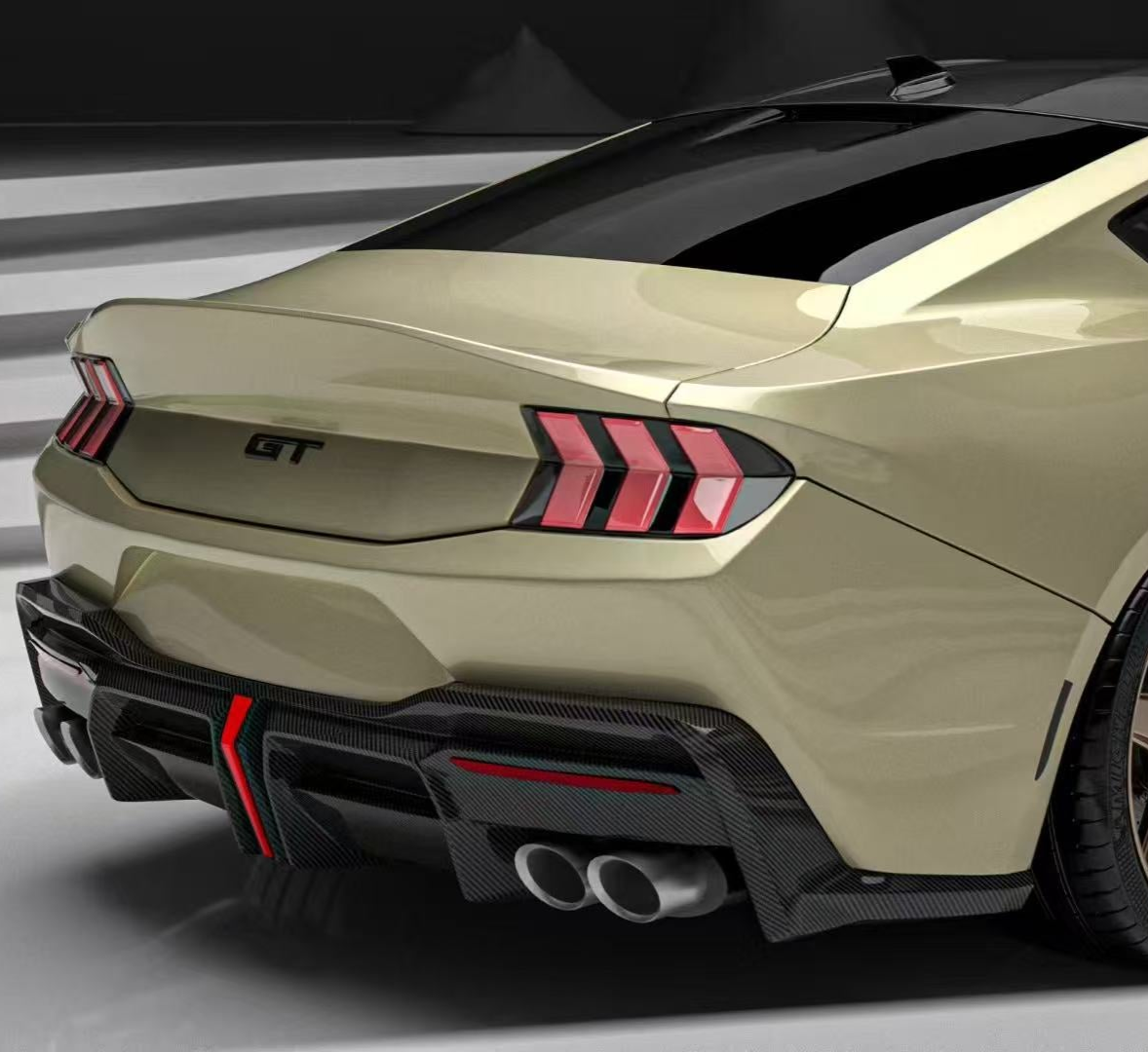 Stock S650 Rear Ford Mustang S650 Aftermarket Parts - Robot Craftsman Rear Spoiler ...